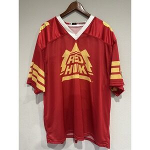Men's Red Hook Football Jersey Size XL Red Yellow‎